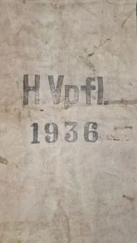 Original forplejningssæk fra 1938