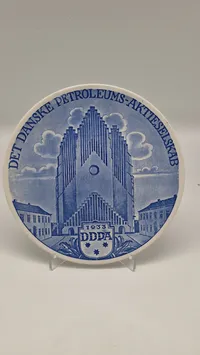 Original Aluminia platte fra Det Danske Petroleums-Aktieselskab (DDPA)