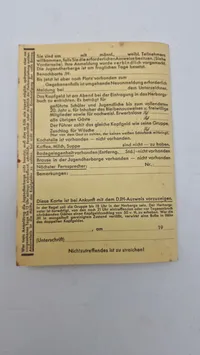 Originalt postkort fra de Tyske Ungdomsherberger (Deutschen Jugendherbergen), som var en del af Reichsverband for Jugendherbergen -ww2