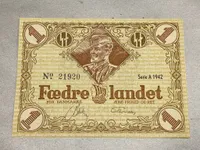 Ekstremt sjælden DNSAP propaganda anvisning i mint stand - sedlerne blev relativt hurtigt gjort ulovlige af det danske politi, da man mente at der var tale om falskmøntneri