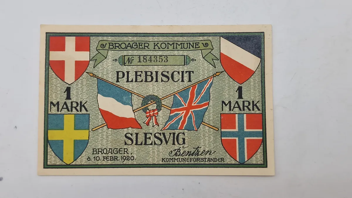 Original “Nødseddel” Broager