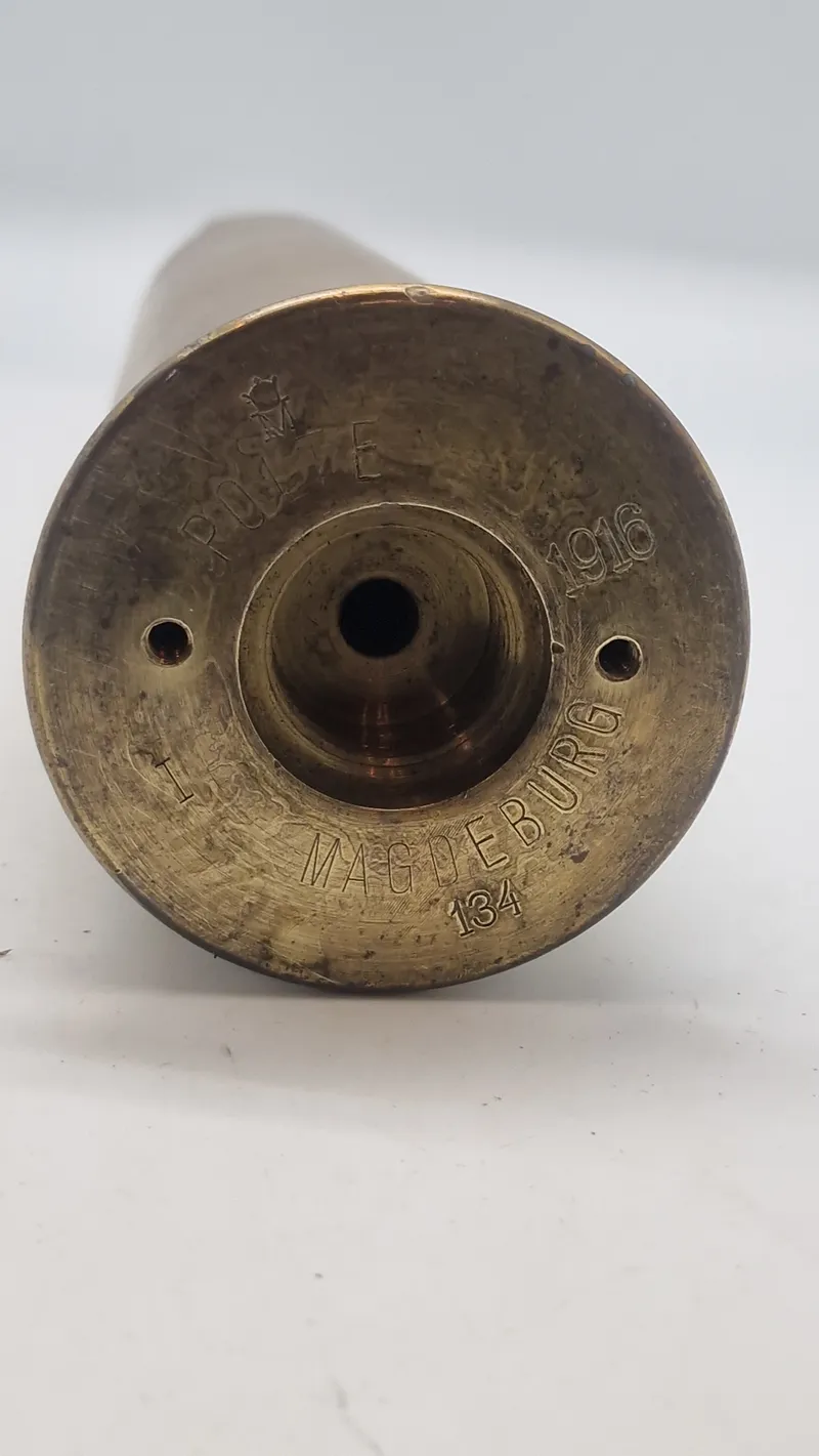Originalt Tysk WW1 marine hylster har været brugt som lampe