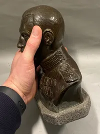 Sjælden original stor buste af kong Christian X - lavet af Just Andersen 1937