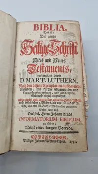 Original bibel fra 1731