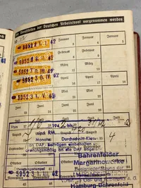 Original tysk DAF medlemsbog