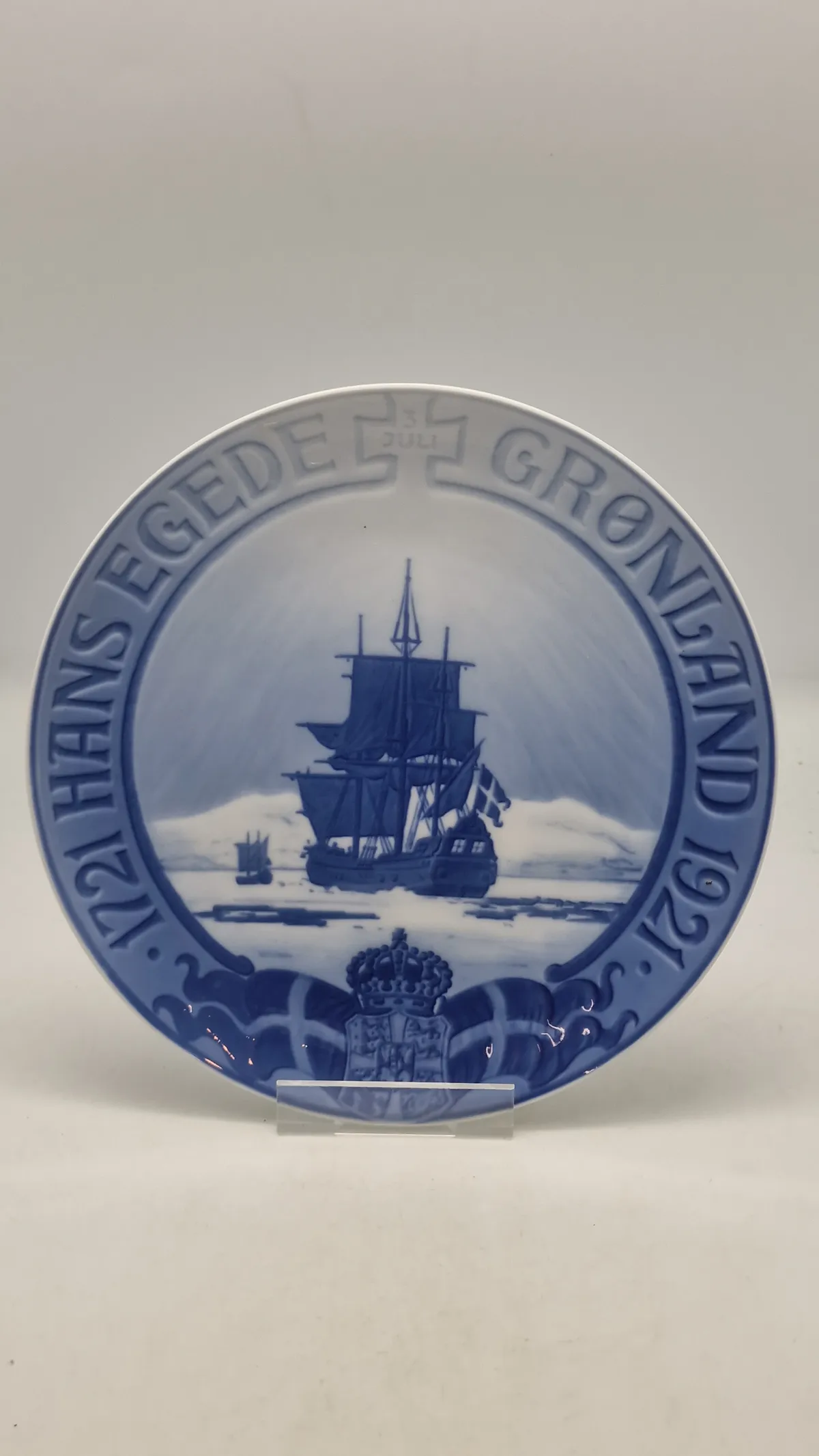 Royal Copenhagen, Jubilæumsplatte, 200året for Hans Egede rejse til Grønland 1721- 1921