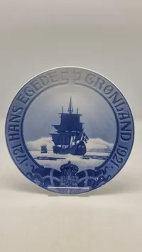 Royal Copenhagen, Jubilæumsplatte, 200året for Hans Egede rejse til Grønland 1721- 1921