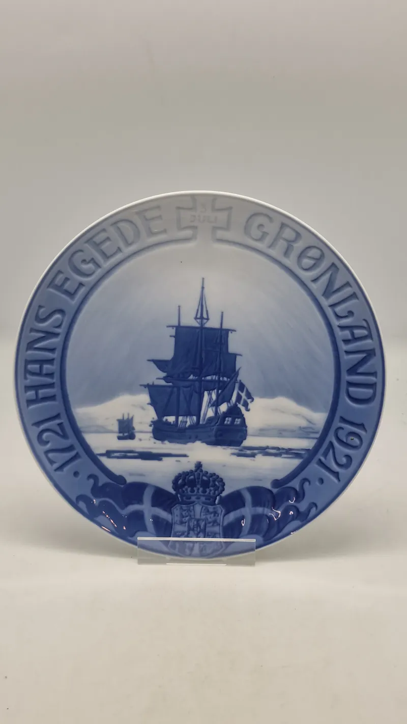 Royal Copenhagen, Jubilæumsplatte, 200året for Hans Egede rejse til Grønland 1721- 1921