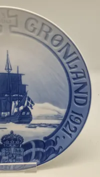 Royal Copenhagen, Jubilæumsplatte, 200året for Hans Egede rejse til Grønland 1721- 1921