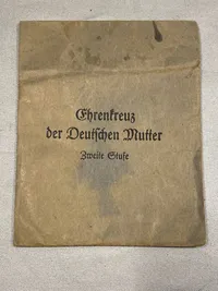 Original tildelingspose til Mutterkreuz af 3.kl