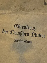 Original tildelingspose til Mutterkreuz af 3.kl