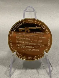 Amerikansk Challenge coin - The right to keep and bear arms