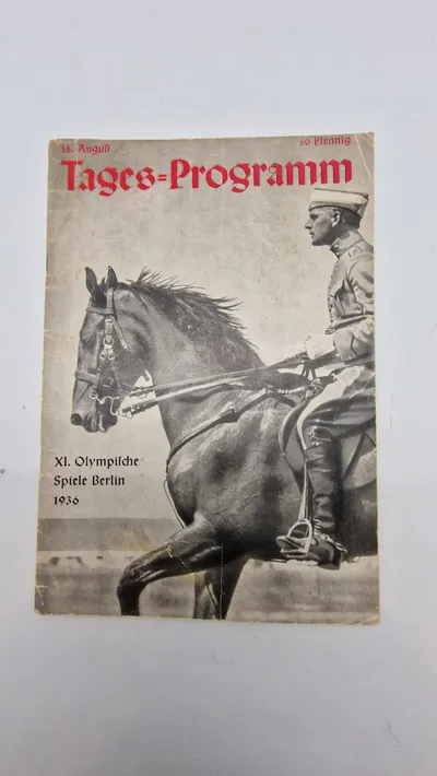 Originalt Program fra olympiaden 1936 med Dansk officer