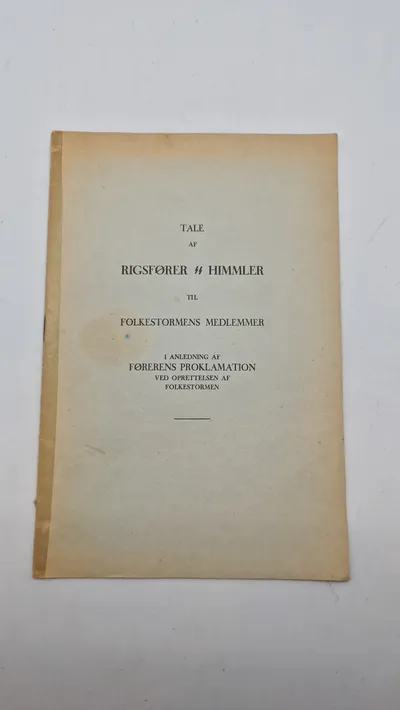 Tale af Rigsfører Himmler til Folkestormens medlemmer