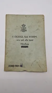 1 t DODGE, 4x4, W300M, m/u spil, alle typer
Håndbog