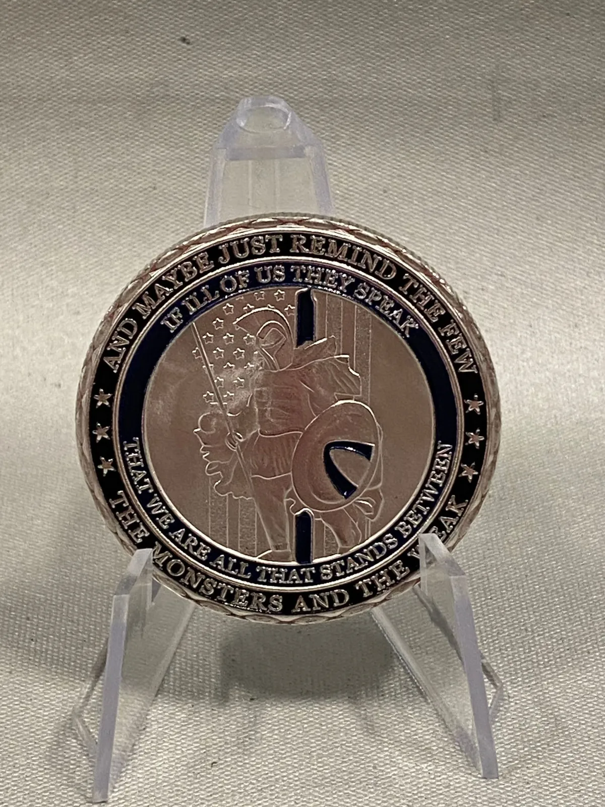 Amerikansk Challenge coin - Thin blue line