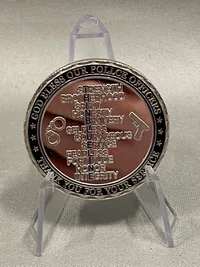 Amerikansk Challenge coin - Thin blue line
