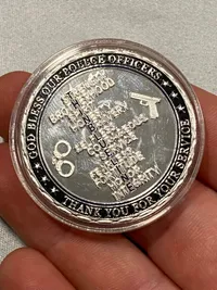 Amerikansk Challenge coin - Thin blue line