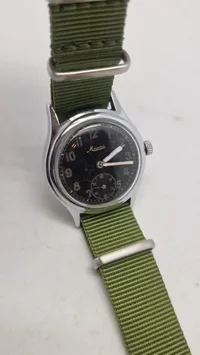 Originalt WWII Minerva German Army Watch, stemplet DH for “Dienst Heeres”