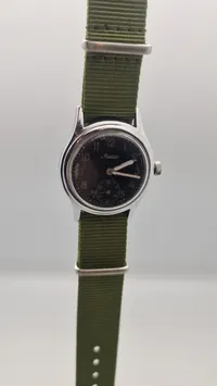 Originalt WWII Minerva German Army Watch, stemplet DH for “Dienst Heeres”