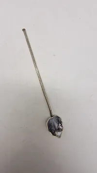 Twist Handle Olive Spoon 800 sølv med motiv fra Lübeck