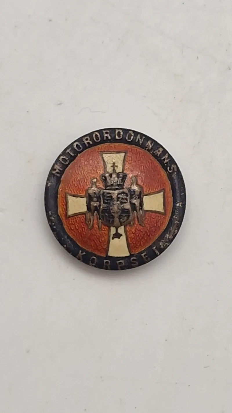 Sjælden original revérnål fra motorordonans korpset. 925 sterlingsølv og emalje