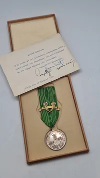 Original svensk navngiven logemedalje. 925 sterlingsølv
