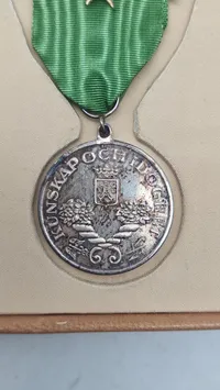 Original svensk navngiven logemedalje. 925 sterlingsølv