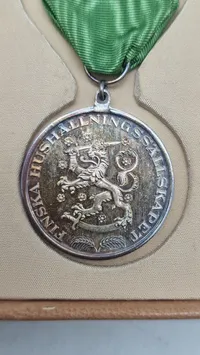 Original svensk navngiven logemedalje. 925 sterlingsølv