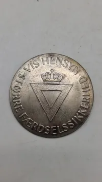 Originalt ældre badge fra vejdirektoratet