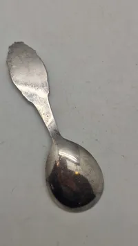 Original dansk national ske af nysølv