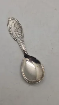 Original dansk national ske af nysølv