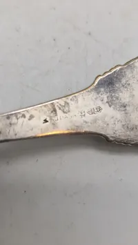 Original dansk national ske af nysølv