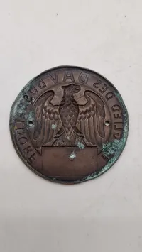 Originalt tysk nummerplade skilt fra perioden omkring ww2