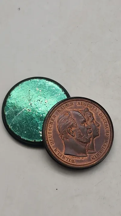 Original prøjsisk bronze medalje med æske