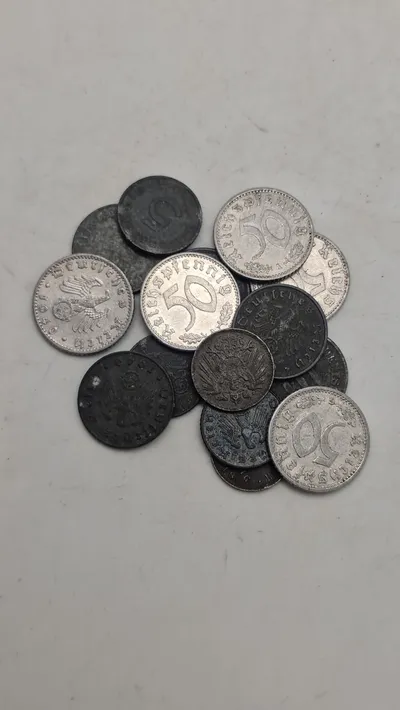 Samling originale tyske ww1/ww2 mønter