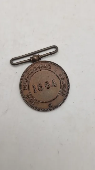 Original 1864 krigsdeltager medalje