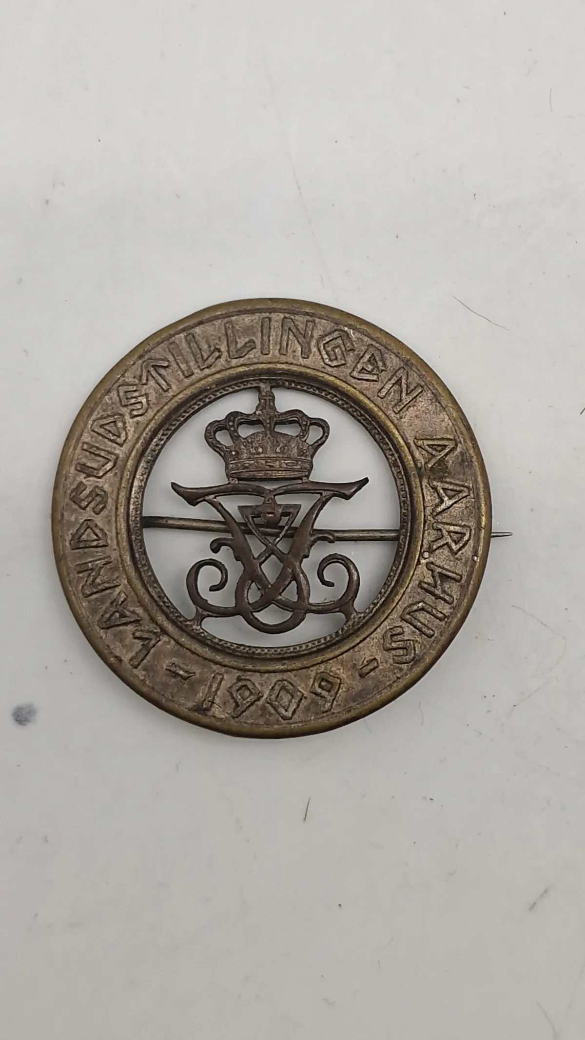 Originalt Emblem fra Landsudstillingen i Aarhus 1909