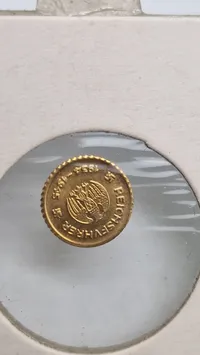 Original Adolf Hitler miniature guldmønt. 0,5 gram finguld