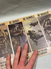 Metalskilt med motiver af amerikanske faldskærmssoldater - ww2