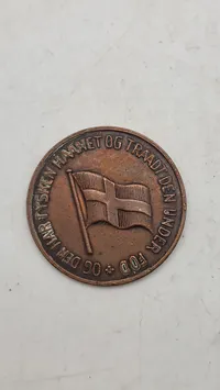Original dansk ww2 propaganda mønt