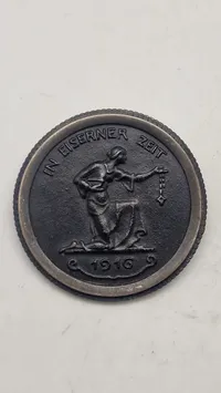 Original tysk ww1 “Gold Für Eisen” mønt lavet som broche