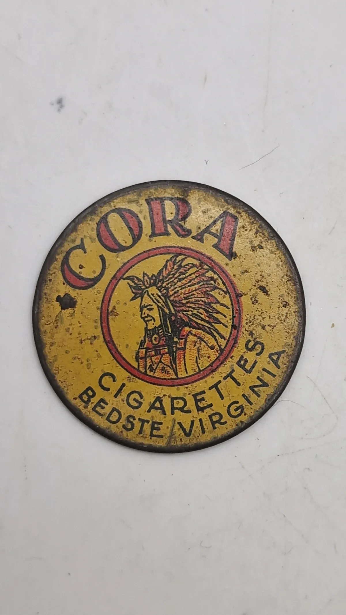 Original Postskillemønt, 10 øre CORA - ekstremt sjælden