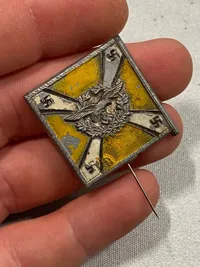 Originalt Luftwaffe miniature flag - nål udskiftet