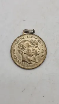Original medalje Danmark. Christian IX (1818-1906) & Dronning Louise Gold Wedding, 1892