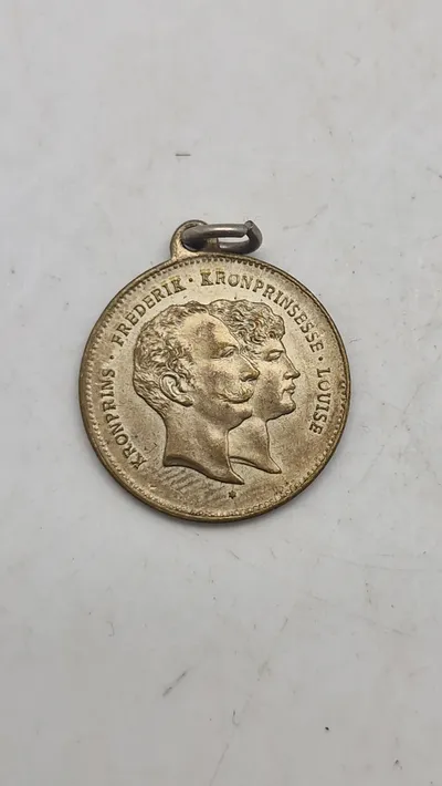 Original medalje Danmark. Christian IX (1818-1906) & Dronning Louise Gold Wedding, 1892