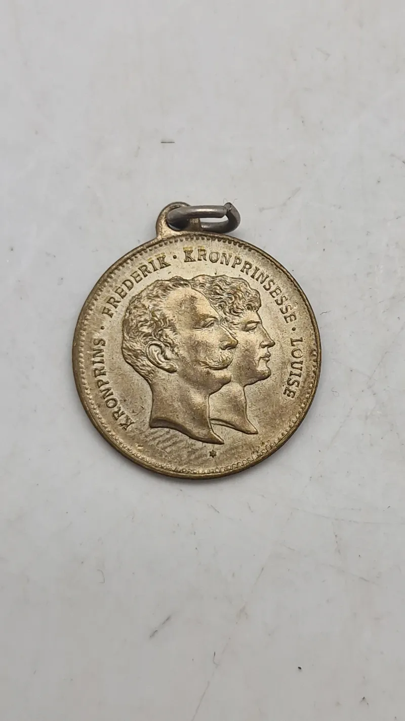 Original medalje Danmark. Christian IX (1818-1906) & Dronning Louise Gold Wedding, 1892