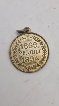 Original medalje Danmark. Christian IX (1818-1906) & Dronning Louise Gold Wedding, 1892