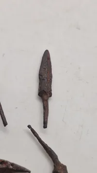 Originale middelalder armbrøst pilespidser