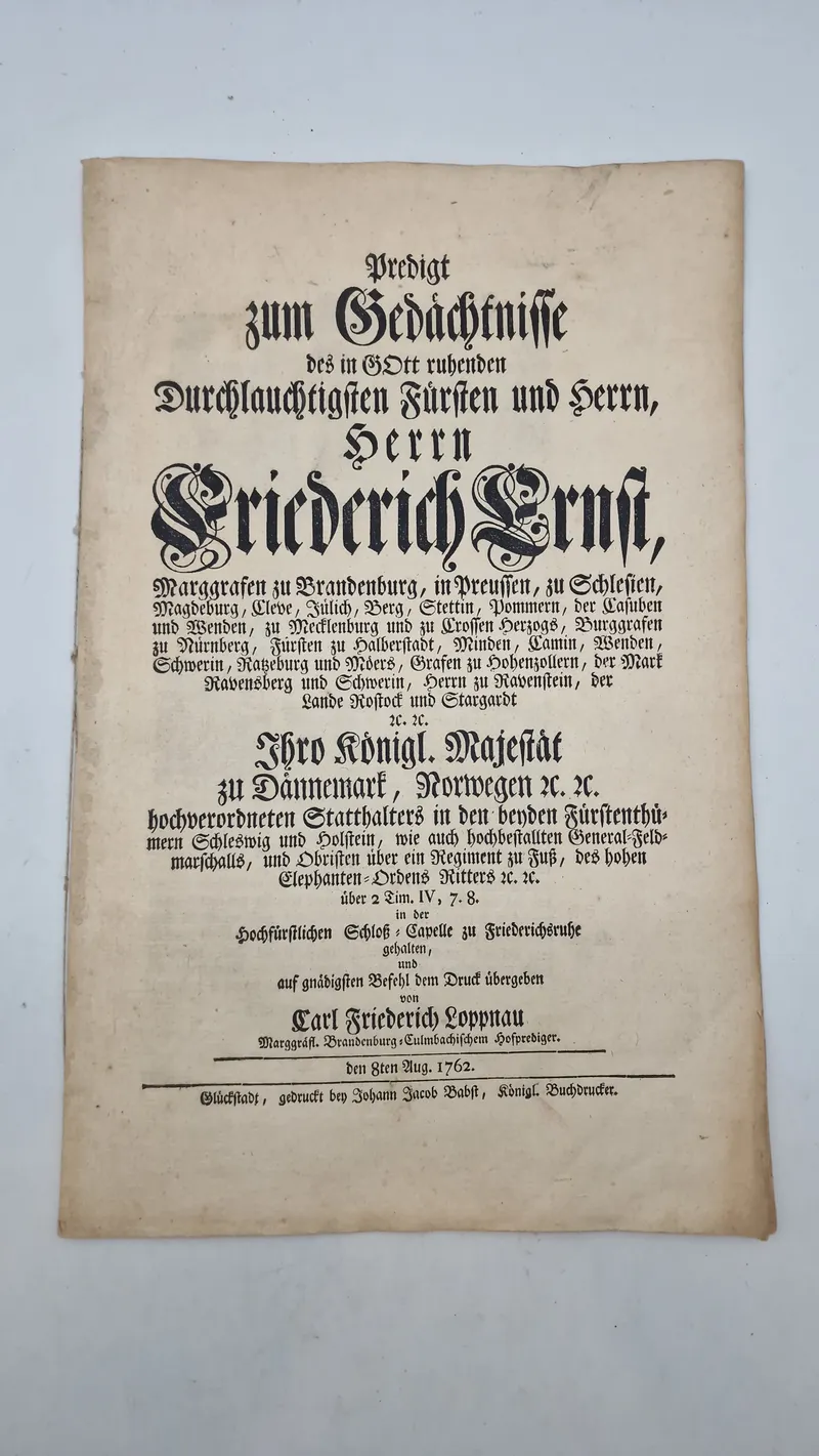 Original lovsamling fra 1762